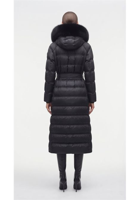 Piumino Lungo Donna Peuterey Takan MQN 05 Fur - Nero con Cappuccio e Pelliccia PEUTEREY | PED5884 01181967NER